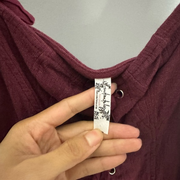 NWOT INTIMATELY By Free People Not A Chance Corset Mini Slip In Wild Garnet S - Picture 6 of 6